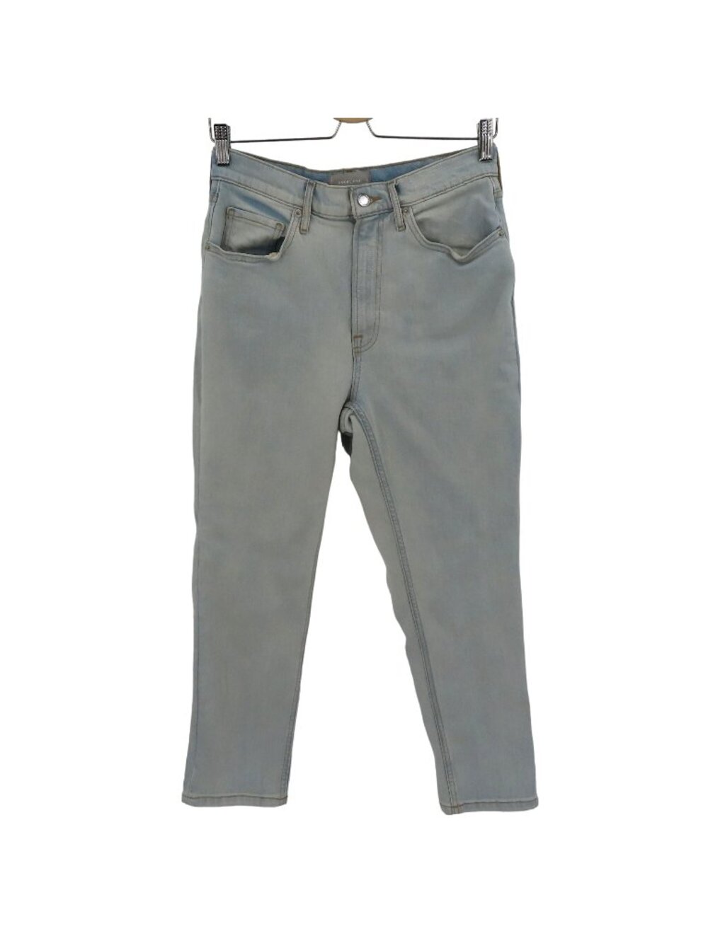 Everlane Womens 28 Crop Cheeky Jeans 90s Bleached Sunwashed Light Blue Denim